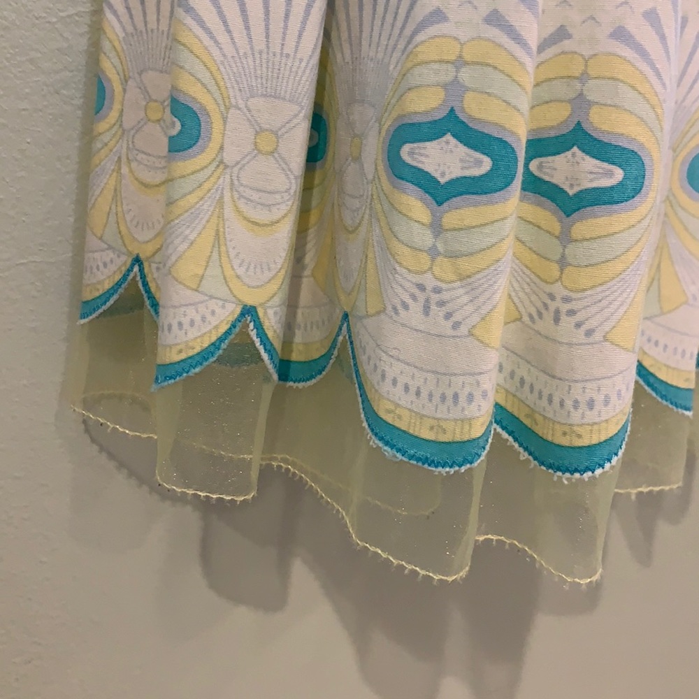 Tahari Pastel pattern Mini pleated skater skirt - Picture 2 of 6